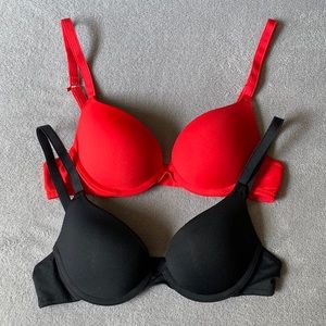 VICTORIA’S SECRET PINK - 2 Push-Up Bras 34AA